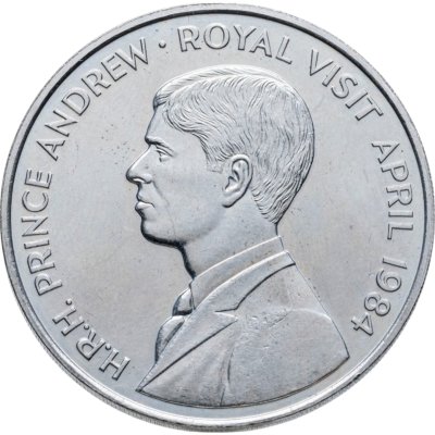 купить Остров Вознесения 50 пенсов (pence) 1984 Королевский визит Принца Эндрю