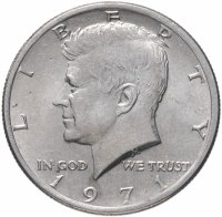 купить США 1/2 доллара (50 центов, half dollar) 1971 "Кеннеди"