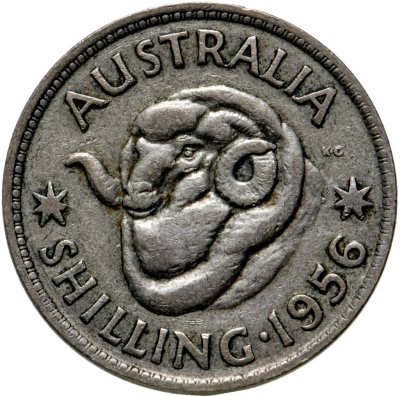 купить Австралия 1 шиллинг (shilling) 1956