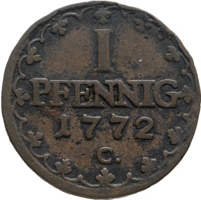 купить Германия, Саксония 1 пфенниг 1772