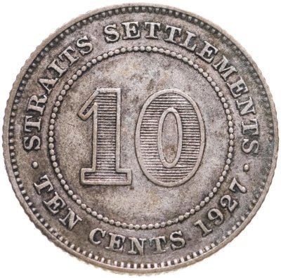 купить Стрейтс Сетлментс 10 центов (cents) 1927