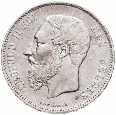 купить Бельгия 5 франков (francs) 1867-1876, случайный год