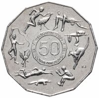 купить Австралия 50 центов (cents) 2005 XVIII Игры Содружества