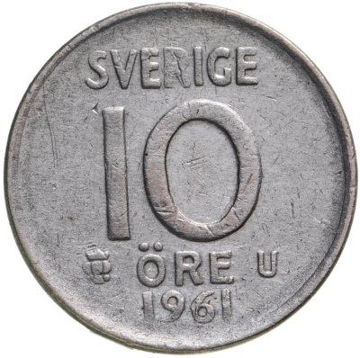 купить Швеция 10 эре (ore) 1961