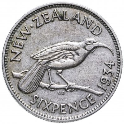 купить Новая Зеландия 6 пенсов (pence) 1934