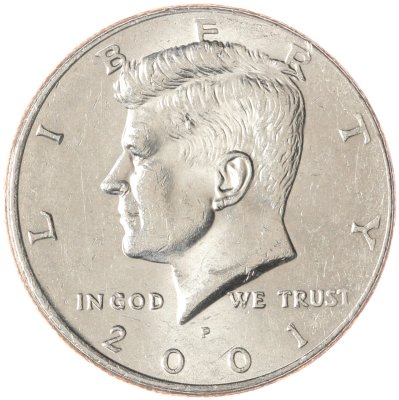 купить США 50 центов (1/2 доллара, half dollar) 2001 P Kennedy Half Dollar (Кеннеди) знак монетного двора "P" - Филадельфия