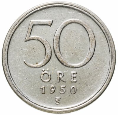 купить Швеция 50 эре (ore) 1950