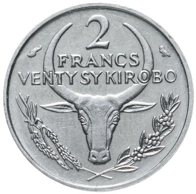 купить Мадагаскар 2 франка (francs) 1965