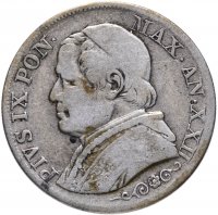 купить Папская область 1 лира (lira) 1867 XXII