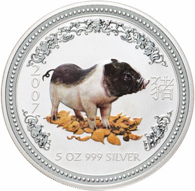 купить Австралия 8 долларов 2007 "Китайский гороскоп - Год свиньи" цветная