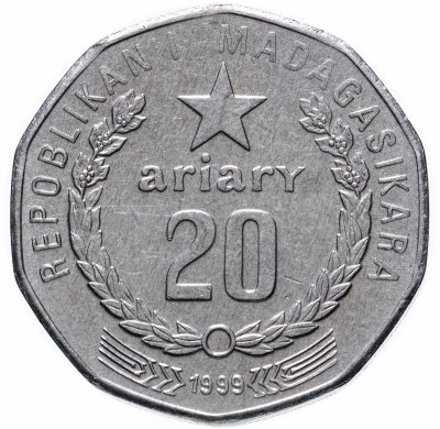 купить Мадагаскар 20 ариари (ariary) 1994-1999, случайная дата