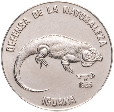 купить Куба 1 песо (peso) 1985 "Природный заповедник - Игуана"