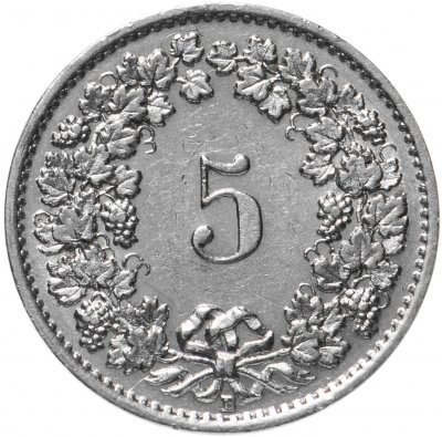 купить Швейцария 5 раппенов (rappen) 1932