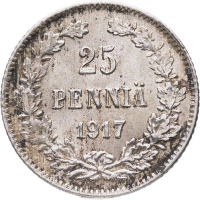 купить 25 пенни (pennia) 1917 S гербовый орел без короны