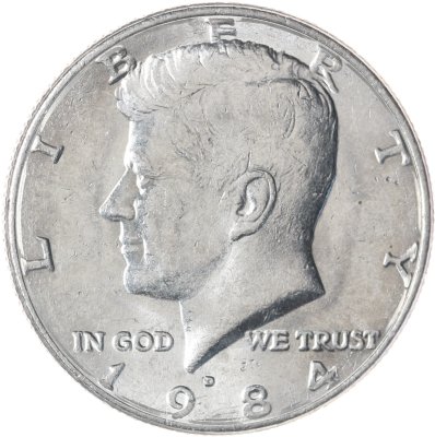 купить США 50 центов (1/2 доллара, half dollar) 1984 D Kennedy Half Dollar (Кеннеди) знак монетного двора "D" - Денвер