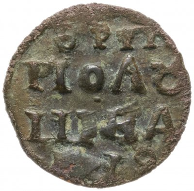 купить полушка 1719 без обозначения монетного двора, год цифрами