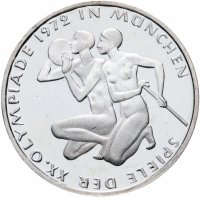 купить Германия, ФРГ 10 марок 1972 PROOF "Олимпиада в Мюнхене - Спортсмены", случайный монетный двор