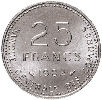 купить Коморские острова 2 франка (francs) 1964