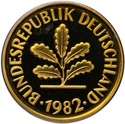 купить Германия 5 пфеннигов (pfennig) 1982, знак монетного двора: "D" - Мюнхен