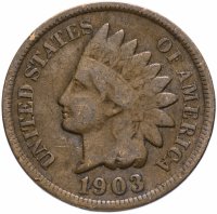Купить США 1 цент (cent) 1903 Indian Head Cent