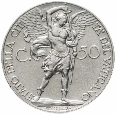 купить Ватикан 50 чентезимо (centesimi) 1930
