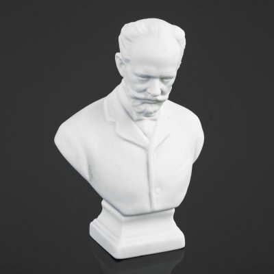купить Бюст "Петр Ильич Чайковский", бисквит, Ленинградский фарфоровый завод (ЛФЗ), СССР, 1950-1970 гг.