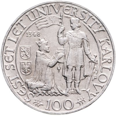 купить Чехословакия 100 крон (korun) 1948 "600 лет Карлову университету"