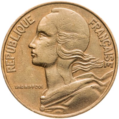 купить Франция 20 сантимов (centimes) 1964
