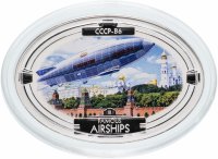 Купить Фиджи 2 доллара 2009 "Дирижабли - Советский дирижабль СССР В-6 «Осоавиахим»"