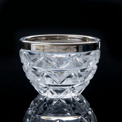 купить Конфетница с рельефным декором, стекло, металл, СССР, 1970-1990 гг.