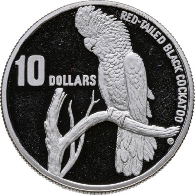 купить Австралия 10 долларов (dollars) 1997 Вымирающие виды - Какаду (пьедфорт)