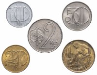 купить Чехословакия набор монет 1991-1992 (5 штук, VF-XF)