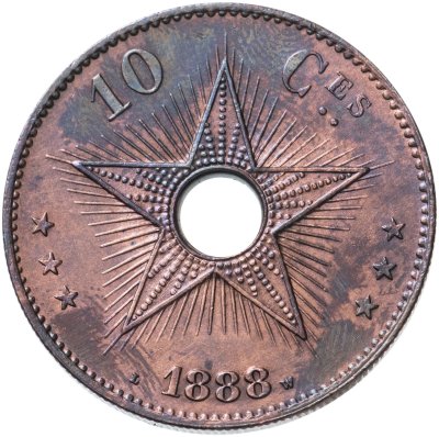 купить Свободное государство Конго 10 сантимов (centimes) 1888