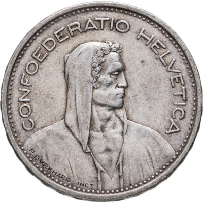 купить Швейцария 5 франков (francs) 1954