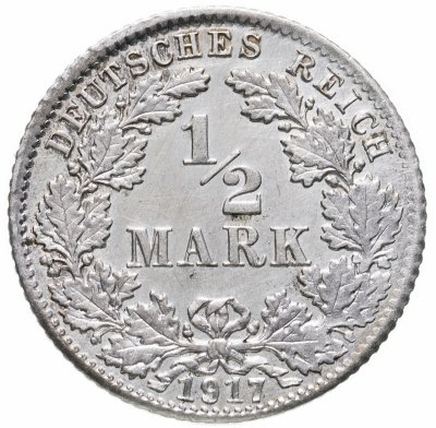 купить Германия 1/2 марки (mark) 1918 D знак монетного двора: "D" - Мюнхен