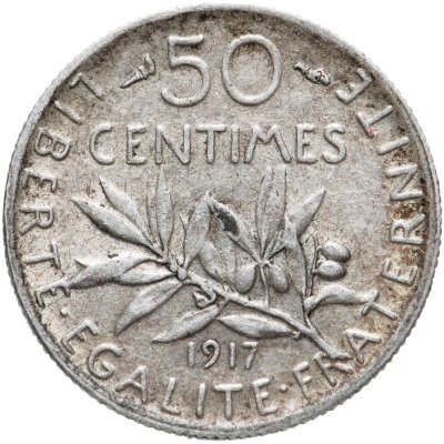 купить Франция 50 сантимов (centimes) 1917