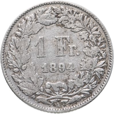 купить Швейцария 1 франк (franc) 1894