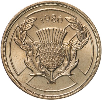 купить Великобритания 2 фунта (pounds) 1986 "XIII Игры Содружества"