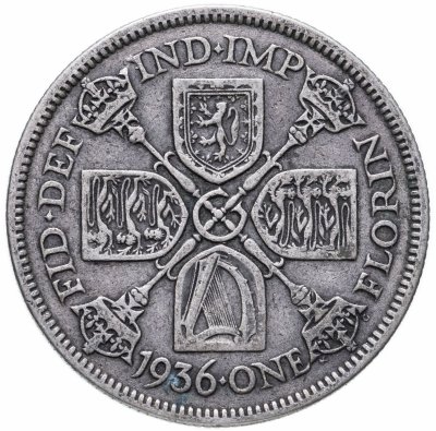 купить Великобритания 2 шиллинга (флорин, shillings) 1936