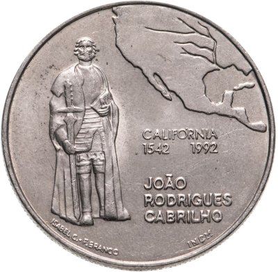 купить Португалия 200 эскудо (escudos) 1992 "450 лет с момента открытия Калифорнии"