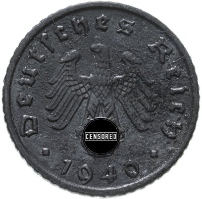 купить Германия, Третий рейх 5 рейхспфеннигов (reichspfennig) 1940, знак монетного двора: "F" - Штутгарт