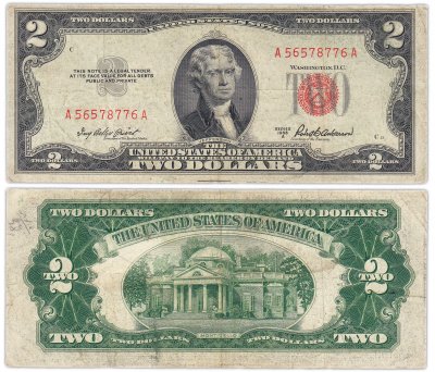 купить США 2 доллара 1953 series 1953A (Pick 380a)