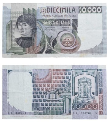 купить Италия 10000 лир 1976 (1982) года
