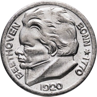 купить Германия "Бонн" 10 пфеннигов 1920 "Людвиг ван Бетховен" нотгельд