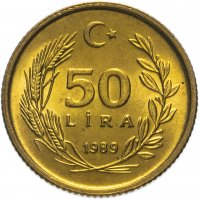 купить Турция 50 лир 1989