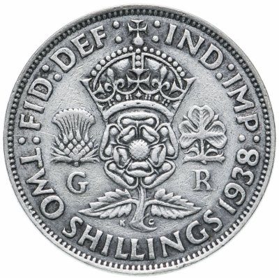 купить Великобритания 2 шиллинга (флорин, shillings) 1938