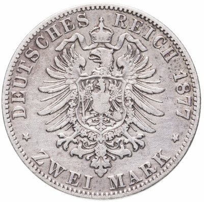 купить Германская Империя, Пруссия 2 марки 1877 А - Берлин