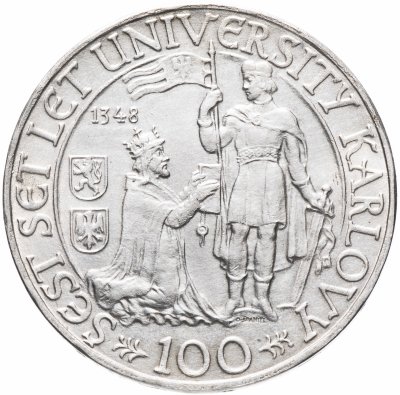купить Чехословакия 100 крон (korun) 1948 600 лет Карлову университету