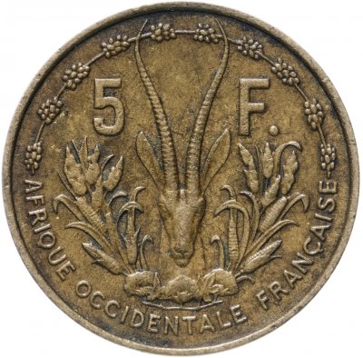 купить Французская Западная Африка 5 франков (francs) 1956