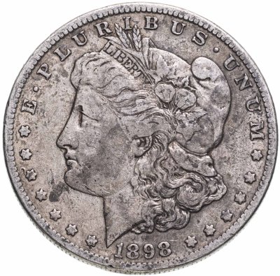 купить США 1 доллар (dollar) 1898 "Доллар Моргана" (Morgan Dollar) знак монетного двора: "O" - Новый Орлеан